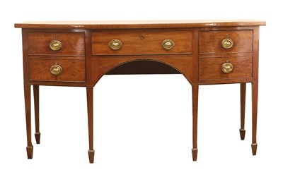 Lot 569 - A George III mahogany bowfront sideboard