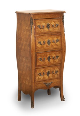 Lot 522 - An early French kingwood and gilt metal mounted parquetry commode