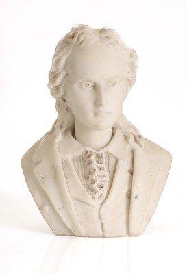 Lot 255 - A carved marble bust of a gentleman