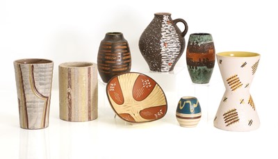 Lot 119 - a group of eight 'Lava' vases