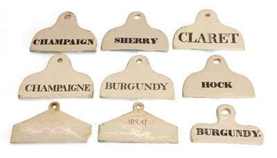 Lot 101 - A collection of ceramics barrel labels