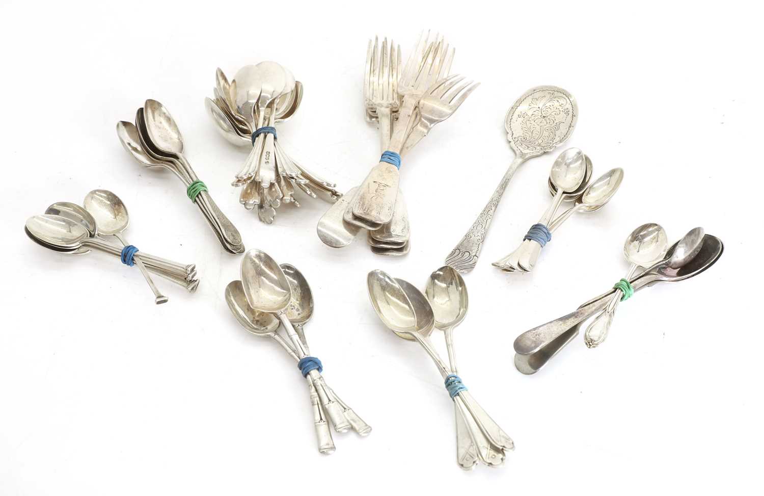 Lot 1 - A collection of silver flatware