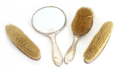 Lot 5 - A silver handled brush set