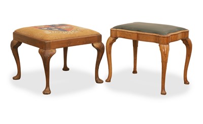 Lot 583 - A George II style walnut stool