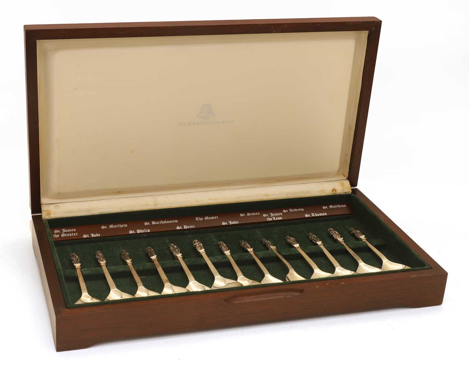 Lot 11 - A cased set of apostle spoons