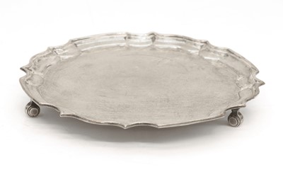 Lot 6 - A small silver salver