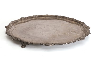 Lot 9 - A large silver salver