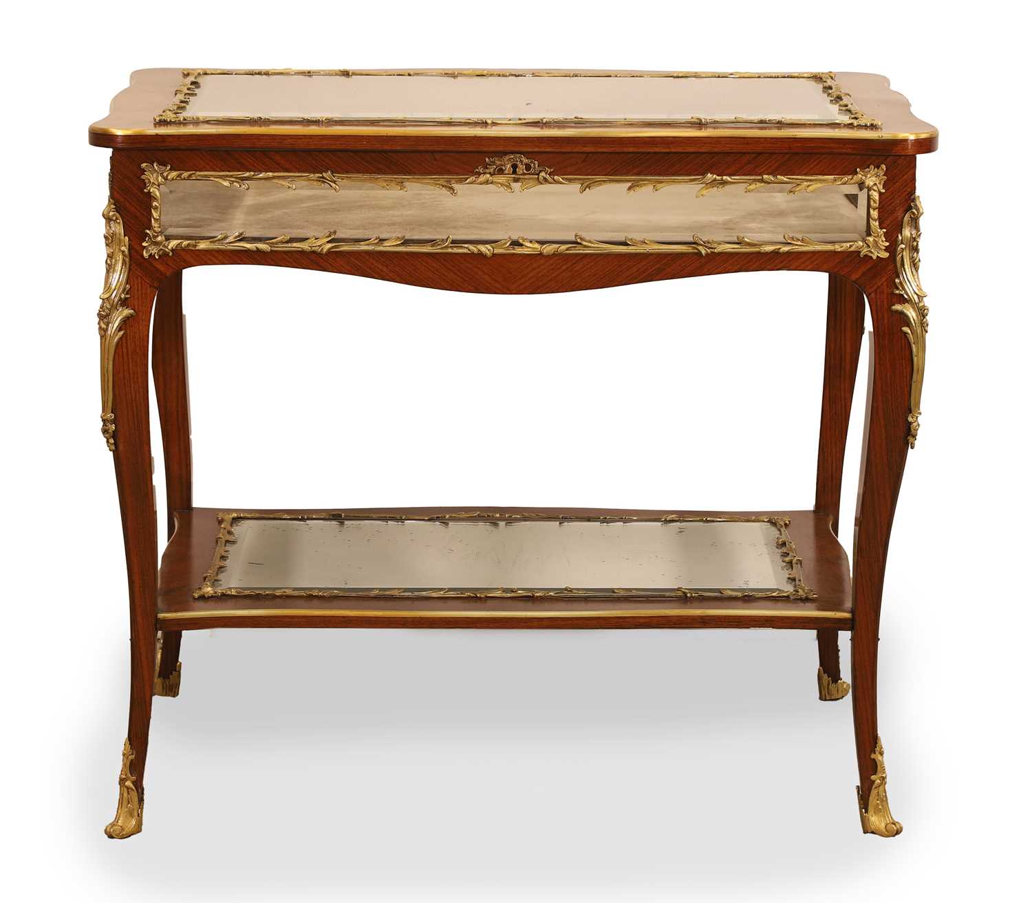Lot 521 - A Kingwood and gilt mounted vitrine