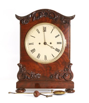 Lot 201 - A mahogany bracket clock