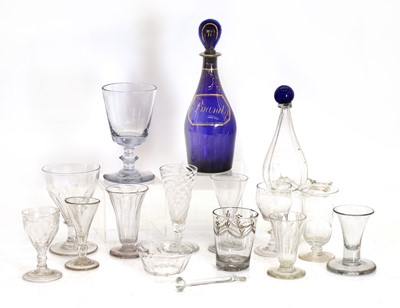 Lot 155 - A collection of Georgian and later table glass