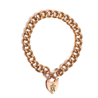 Lot 341 - A 9ct gold curb link bracelet