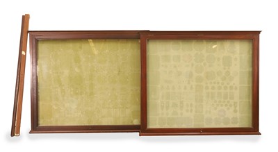 Lot 508 - A pair of mahogany and glazed cabinets