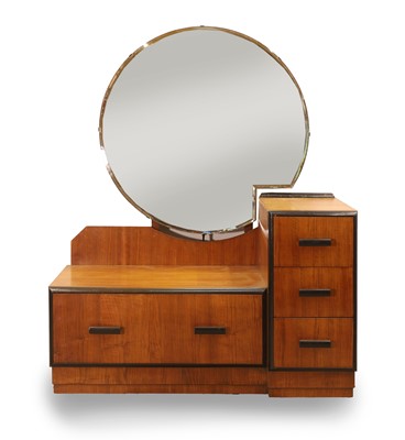 Lot 501 - An Art Deco walnut dressing table