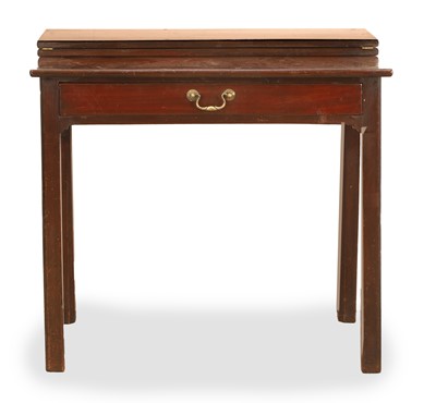 Lot 505 - A George III fold-over card table