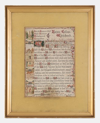 Lot 87 - A Kosmic College certificate