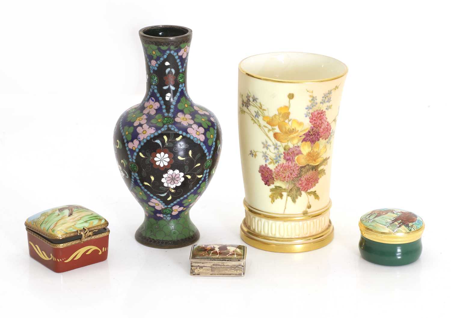 Lot 110 - A Royal Worcester blush ivory vase