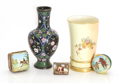 Lot 110 - A Royal Worcester blush ivory vase