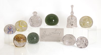 Lot 154 - A collection of glass paperweights
