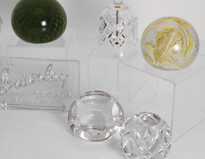 Lot 154 - A collection of glass paperweights
