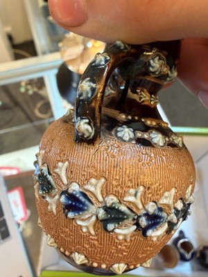 Lot 103 - A collection of miniature stoneware items
