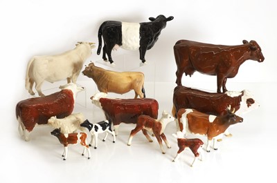 Lot 111 - A collection of Beswick cows and calves
