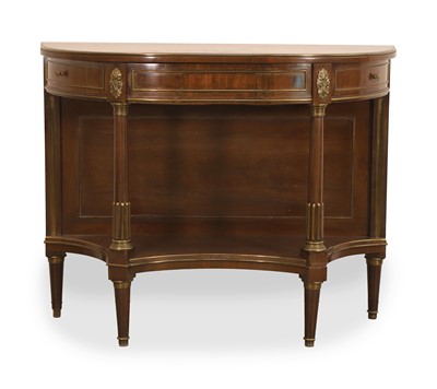 Lot 519 - A French Directoire style demilune table