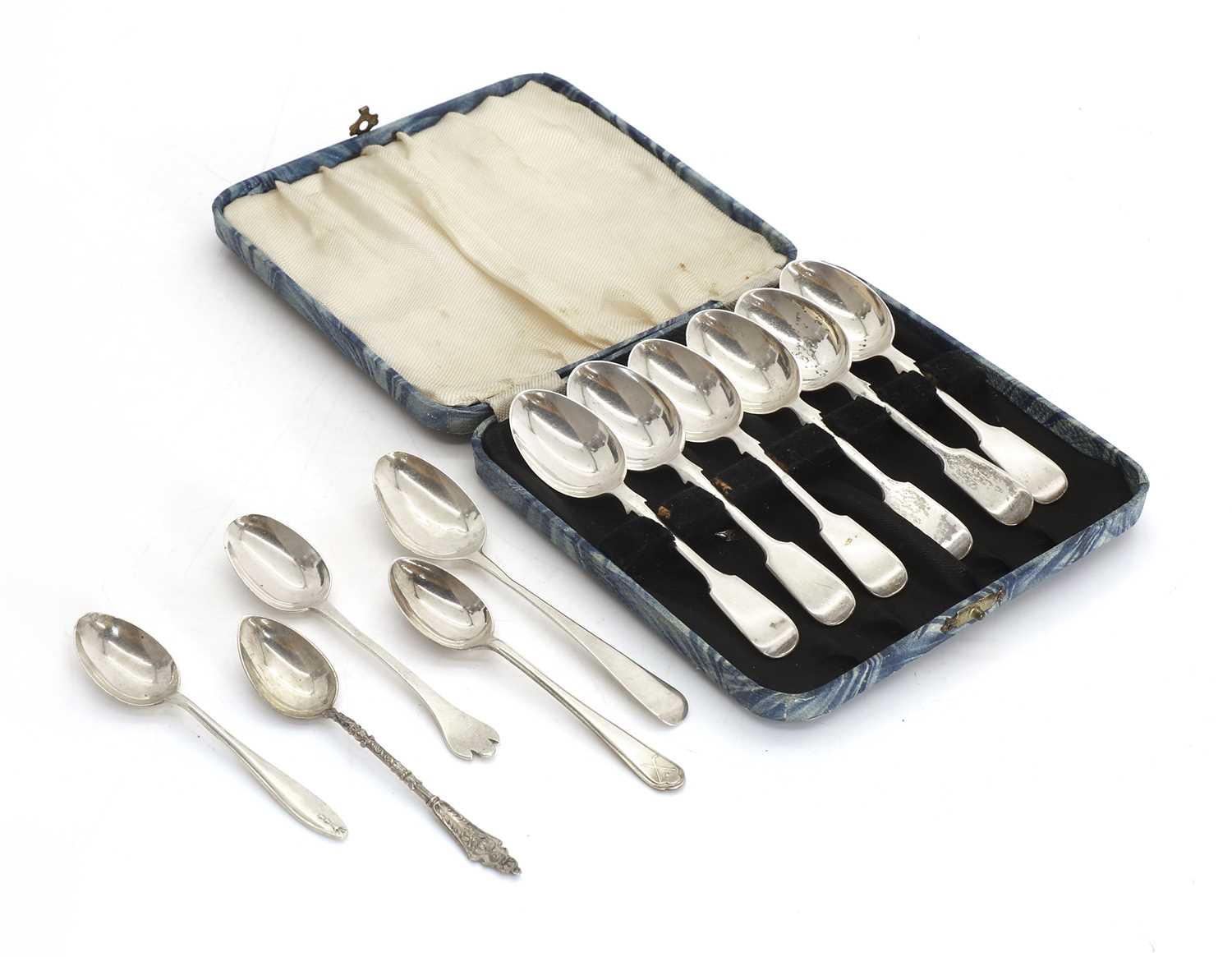 Lot 12 - A collection of silver spoons