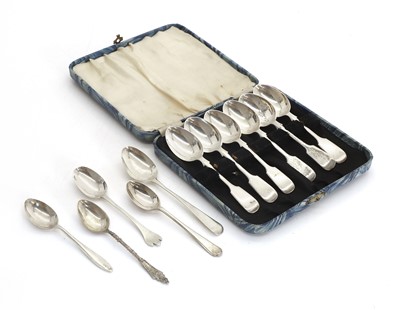 Lot 12 - A collection of silver spoons