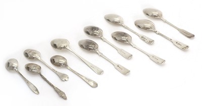 Lot 12 - A collection of silver spoons