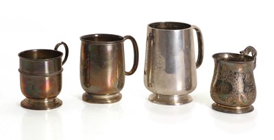 Lot 7 - A collection of silver mugs