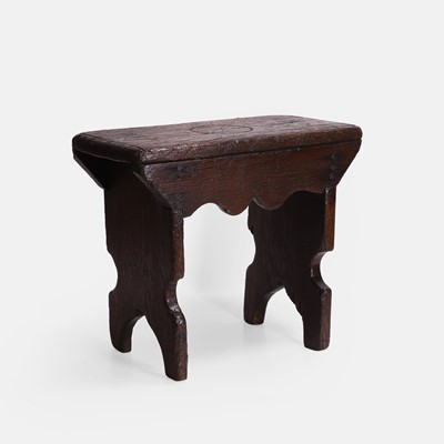Lot 3 - An oak stool