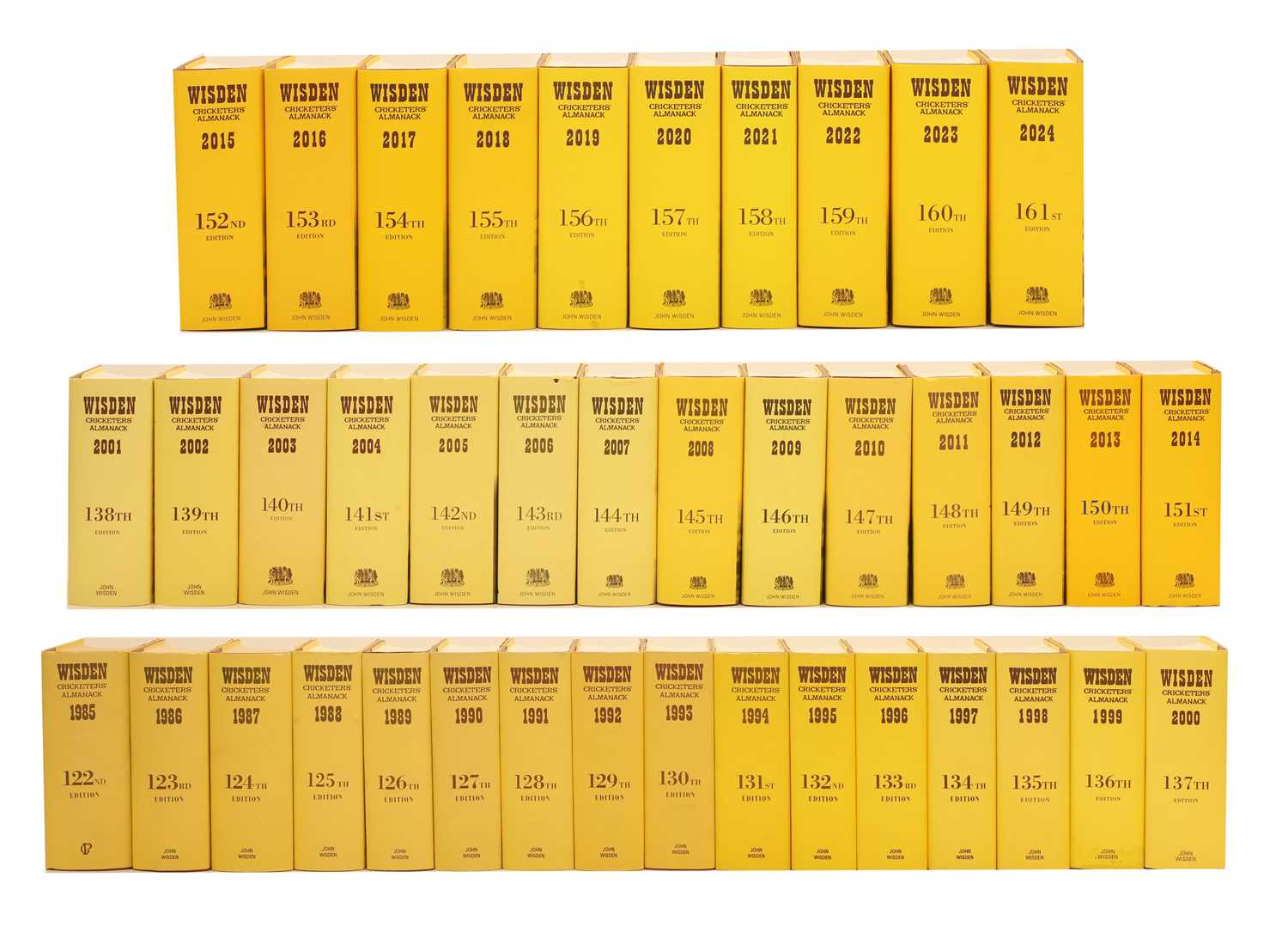 Lot 401 - 1985-2024 Wisden cricket books
