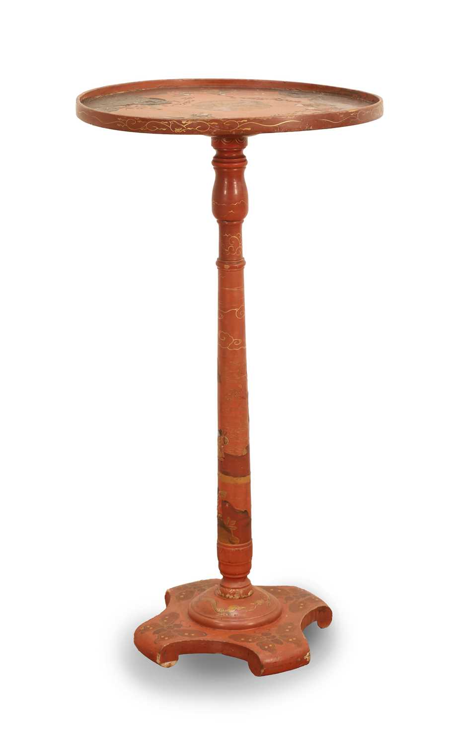 Lot 525 - A Japenese style lacquered chinoiserie side table