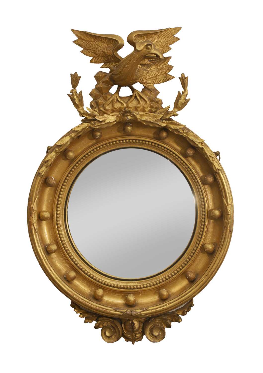 Lot 491 - A Regency convex mirror