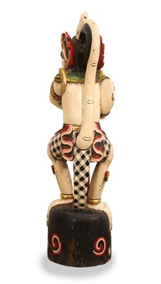 Lot 51 - A Balinese carved wood temple guardian