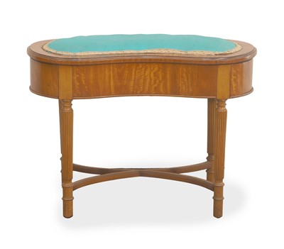 Lot 511 - A satinwood kidney shaped piano stool