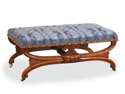 Lot 508 - A Victorian walnut stool
