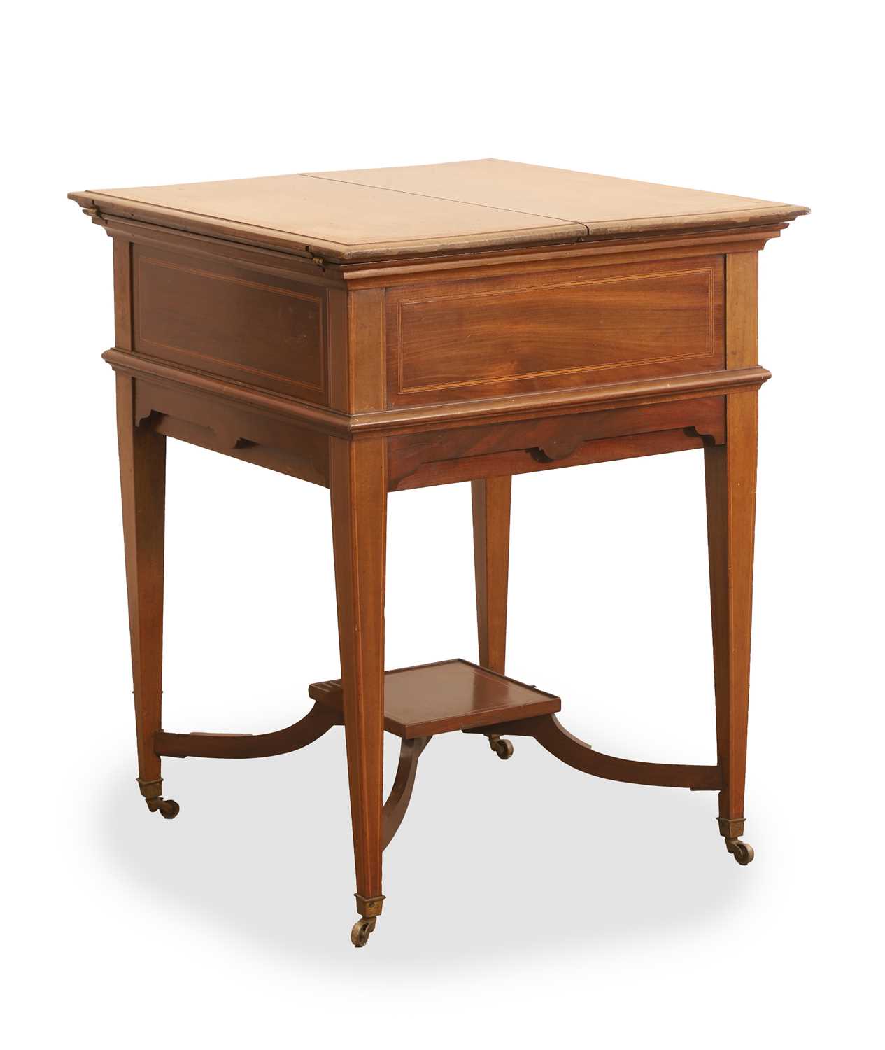 Lot 502 - An Edwardian mahogany 'Surprise' action drinks table/cabinet