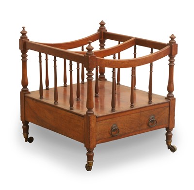 Lot 512 - A Regency mahogany two-division canterbury