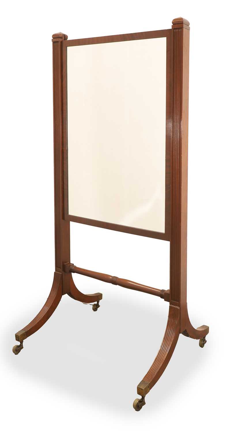 Lot 501 - A Regency mahogany cheval mirror