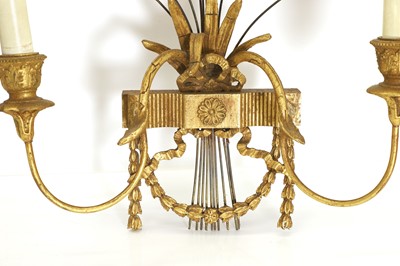 Lot 471 - A set of four gilt composition wall lights