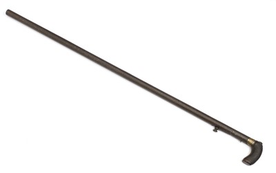 Lot 382 - A Patent percussion under hammer walking stick