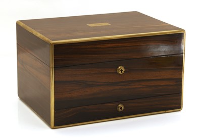 Lot 310 - A coromandel and silver vanity set