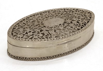 Lot 1 - A silver Asprey lidded box