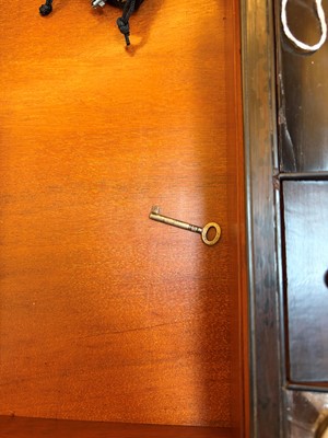 Lot 312 - A burr walnut and ebonised writing slope