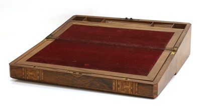 Lot 309 - A marquetry inlaid writing slope