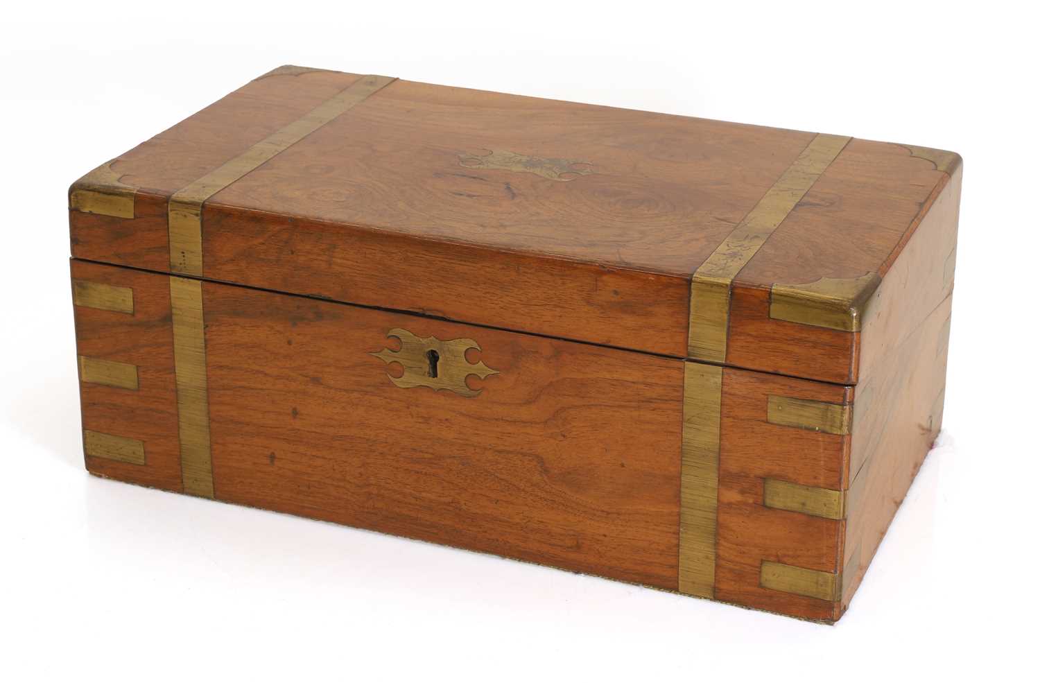 Lot 307 - A burr walnut writing slope