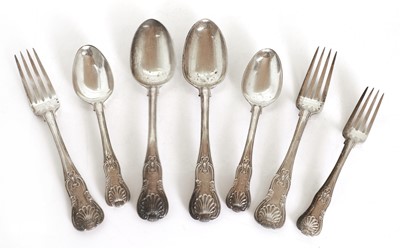 Lot 6 - A group of Georgian silver flatware