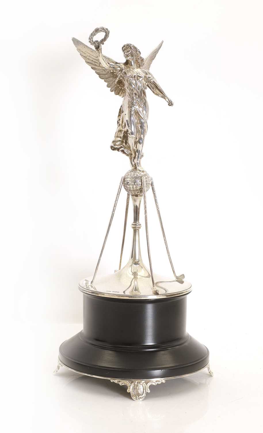 Lot 2 - A silver golfing 'Angel of Victory' trophy