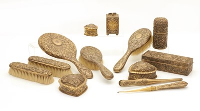 Lot 20 - A collection of silver dressing table items